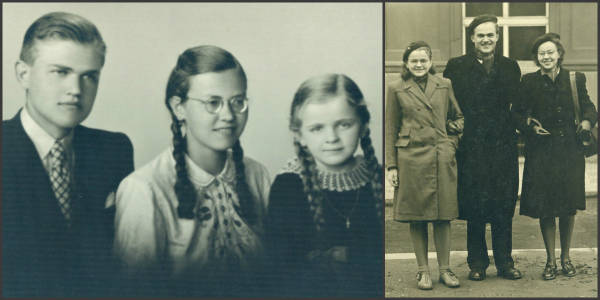 Maryša se svými sourozenci - starším bratrem Aloisem, mým dědečkem, a mladší sestrou Andělou.